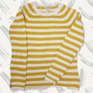 Akini Organic Cotton Yellow White striped sweater